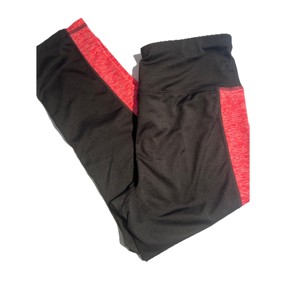 Ideology Leggings Women's Black-Coral Capri Pull On Size Small , S